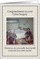 Colon Surgery Congratulations card