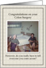 Colon Surgery Congratulations card
