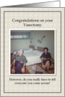 Vasectomy Congratulations card