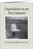 First Communion - Boy card