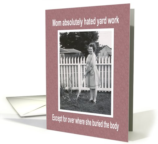 Mom Murders Kids Humor - Labor day card (397160)