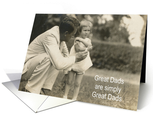 Great Dad on Fathers day from Daughter card (404315)