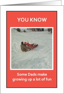 Christmas to Dad - FUNNY card