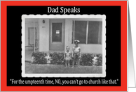 Dad Speaks - Fathers Day card