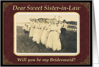 Terrified Bride - Sister in Law- Bridesmaid card