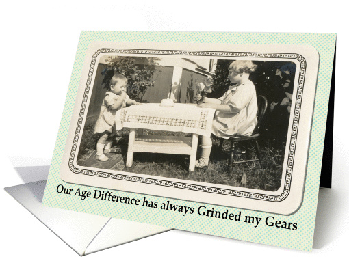 Age Difference Birthday - FUNNY card (405425)