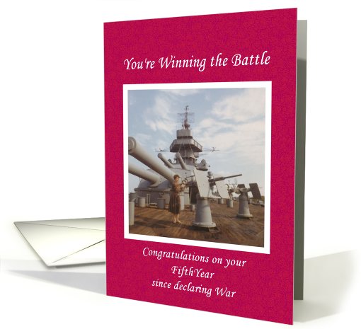 5th year Cancer Survivor Congratulations card (406158)