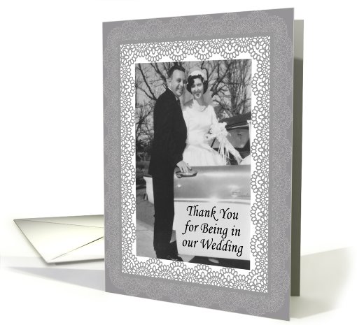 Thank You for Being in my Wedding card (406340)