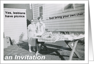 Lesbian Picnic Invitation card