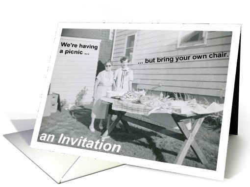 Picnic Invitation - retro card (408064)