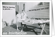 Picnic Invitation - retro card