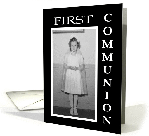 First Communion Congratulations - girl card (408921)
