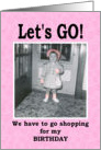 Let’s GO Birthday Shopping card