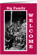 Big Family Welcome card