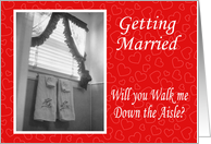 Will you walk me down the aisle? card