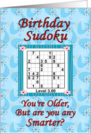 Sudoku Level 3 Birthday card