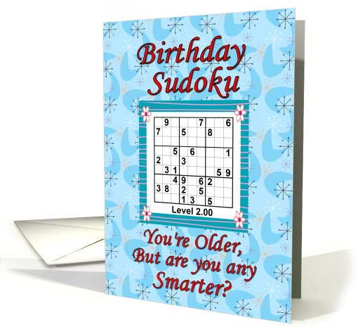 Sudoku Level 2 Birthday card (414371)
