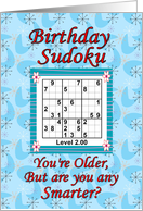 Sudoku Level 2 Birthday card