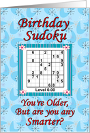 Sudoku Level 0 Birthday card