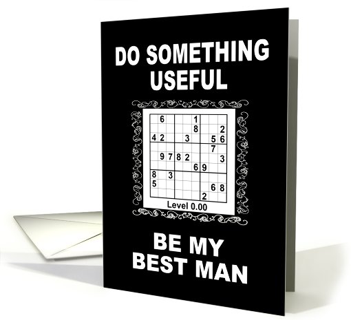 Sudoku Be My Best Man
 card (414503)