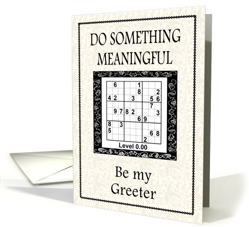 Sudoku - Be my Greeter? card (414524)