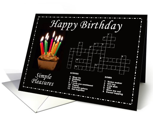 Crossword Birthday card for Him card (415760)