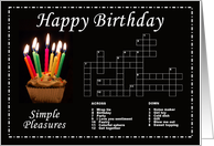 Crossword Birthday card for Him card