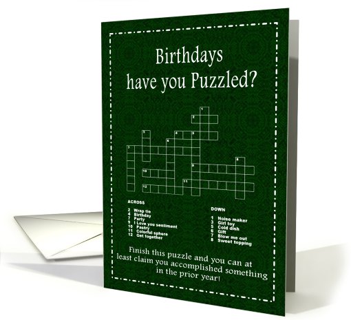 Puzzled Birthday card (415769)