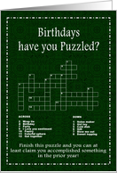 Puzzled Birthday card
