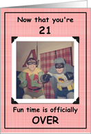 21st Birthday - Boy card