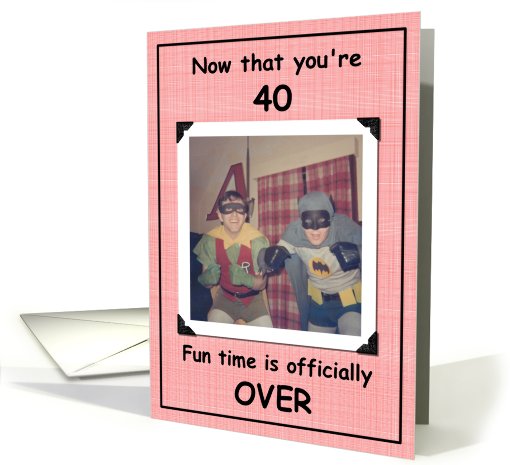 40th Birthday - Man boy card (417196)