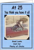 25th Birthday Humor card