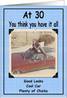30th Birthday Humor card