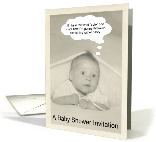 Baby Shower Invitation - FUNNY card (418036)