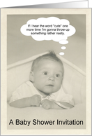 Baby Shower Invitation - FUNNY card