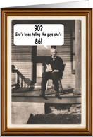 90th Birthday - for Her card