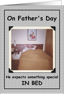 Dad in Bed - Father’s Day - Sexy card