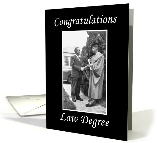 Law Degree Graduation Congratulations card (421152)