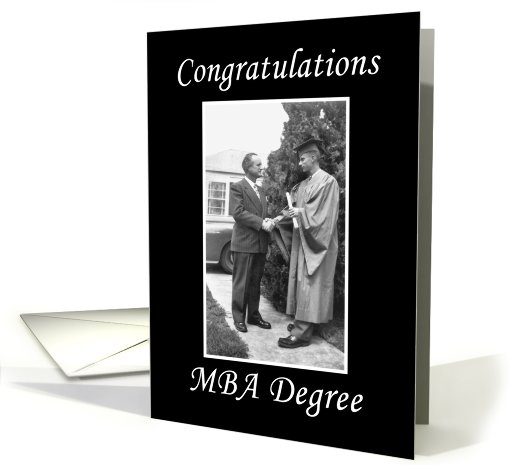 MBA Degree Graduation Congratulations card (421154)