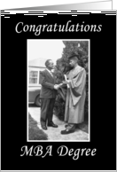 MBA Degree Graduation Congratulations card