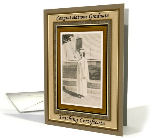 Teaching Certificate Graduation Congratulations card (421429)