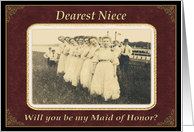 Maid of Honor - Niece card