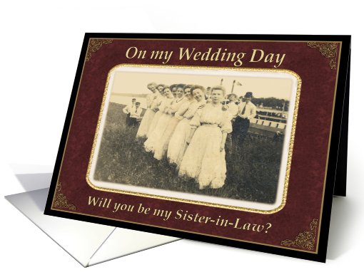 On Wedding Day Sister-in-Law card (425630)