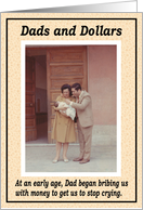 Dads and Dollars - Birthday card