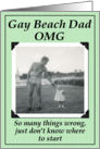 Sexy Beach Dad - Birthday card