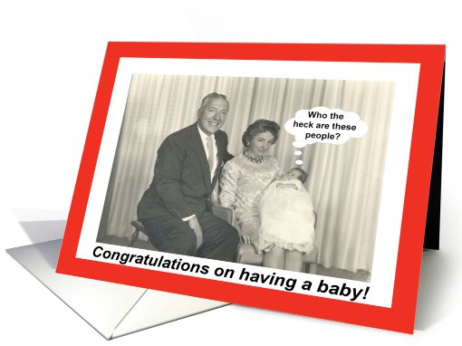 Congratulations new Baby - Retro card (433356)