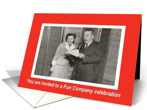 Office Party Invitation - Retro card (435146)