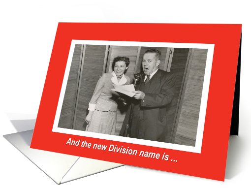 Division Name announcement - Retro card (435150)