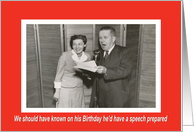 Business Birthday for Him - Retro card