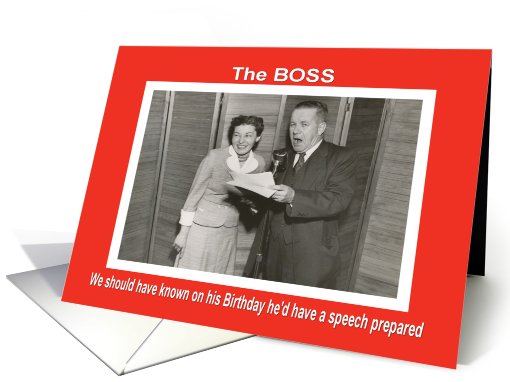 Boss Birthday for Him - Retro card (435165)